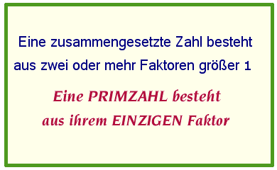 Was ist eine Primzahl; Primzahldefinition